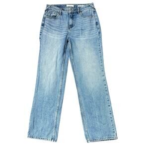 Cleo + Wolf High Rise Straight Blue Denim Jeans Size 27